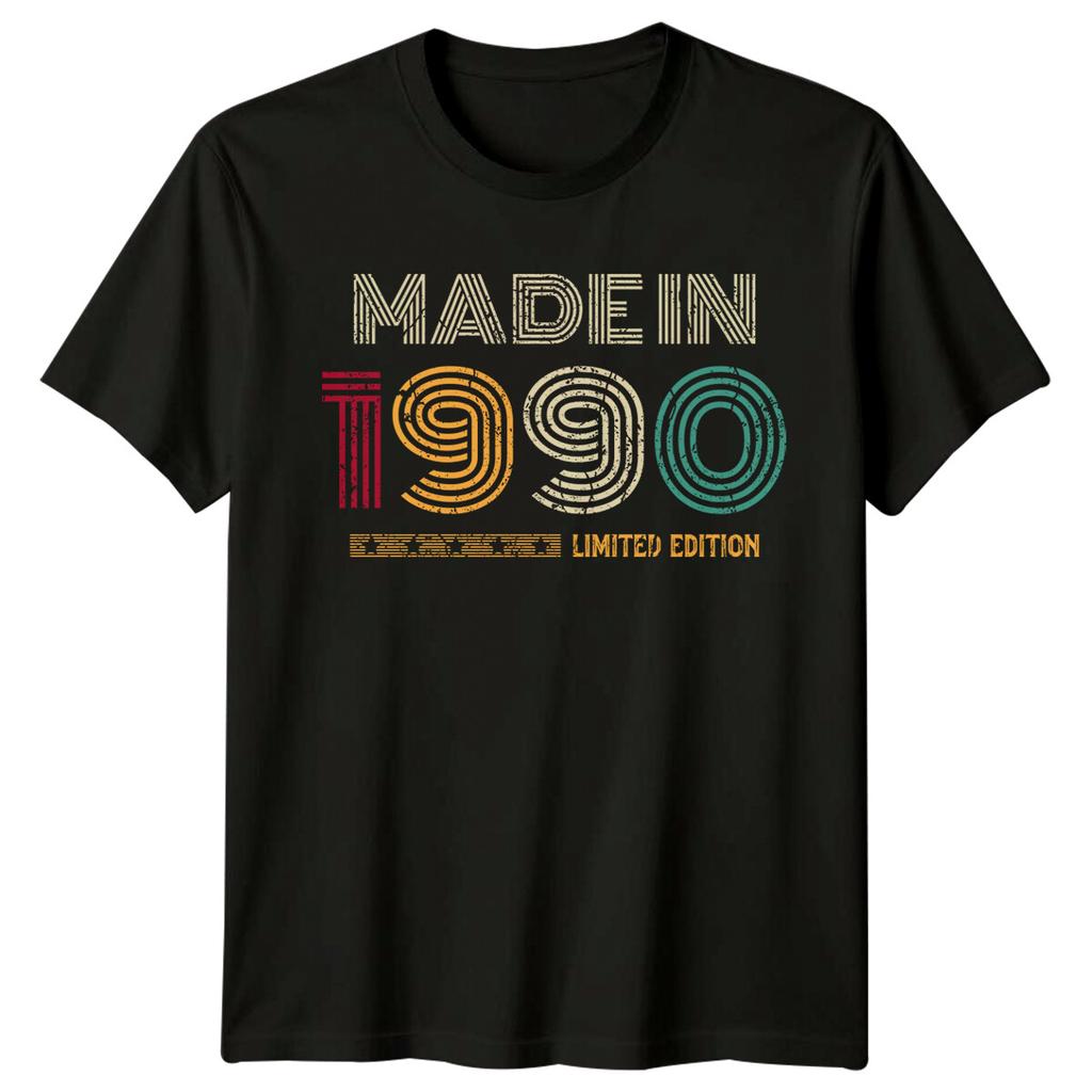 Made In 1990 Unisexs T Shirt 36th Birthday Gift Vintage All Original Parts