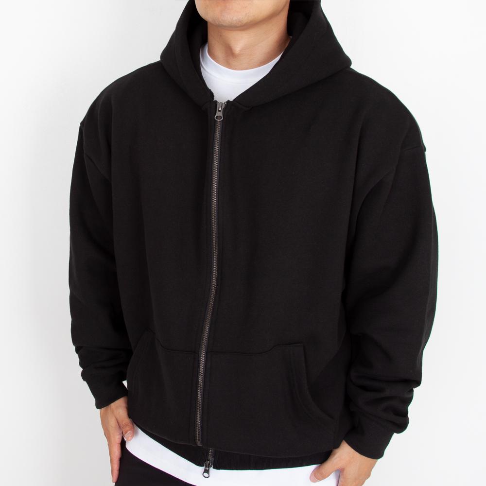 Худи на молнии Paciencia Plain Oversized с флисовой подкладкой