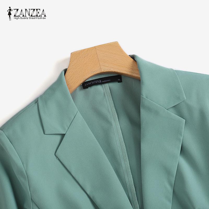 ZANZEA Женский повседневный офисный женский кардиган с рукавом шесть четвертей, блейзер, верхняя одежда