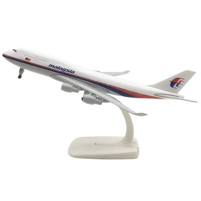 747 Малайзия 20 см Литой металлический самолет Игрушка Модель Авиакомпании Модель самолета Сплав Дисплей Коллекционный Набор модели для Авиации