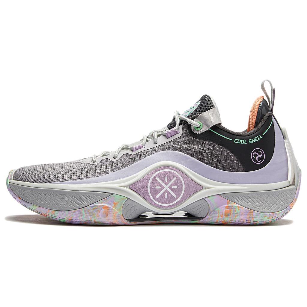 Li-Ning Wade Shadow 5 V2 Easter Egg Men Sneakers Grey Lilac Orange ABPU009-7