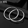 925 Sterling Silver Round Piercing Earrings Fashion Wedding Jewelry