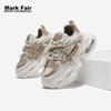 MARK FAIRWHALE Men's Shoes, New Style for 2026, Height-Increasing Dad Shoes for Men, Sports Casual Trendy Sneakers, Apricot Color, Size 42