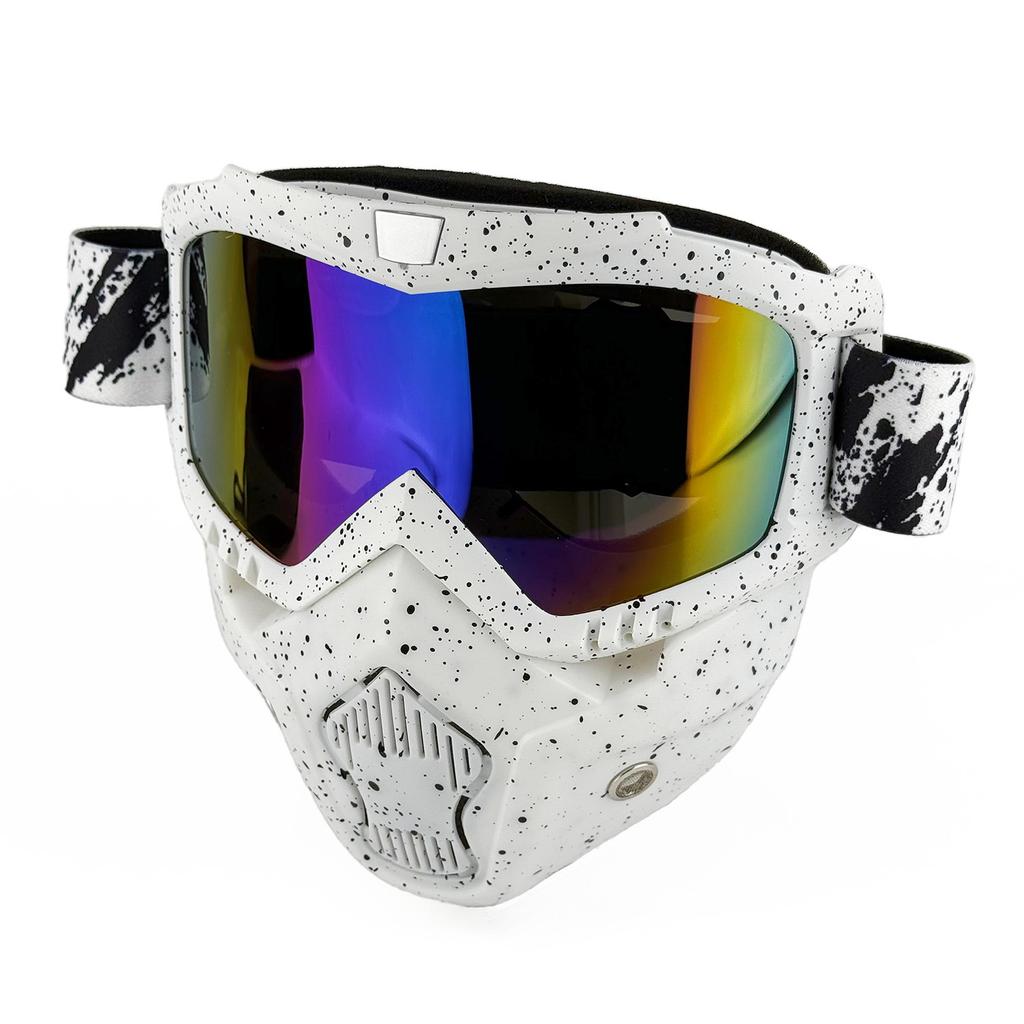 Motorcycle riding mask, snow goggles, helmet, detachable goggles for men and women UV400Wind and sand protection helmet visor