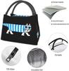Lisa Larson Insulated Lunch Bag with Bento Cooler Bag with Soft Cooler Bag Clasp, Black, Box, Insulated, Zipper, Compact, Bag, Tote/Eco