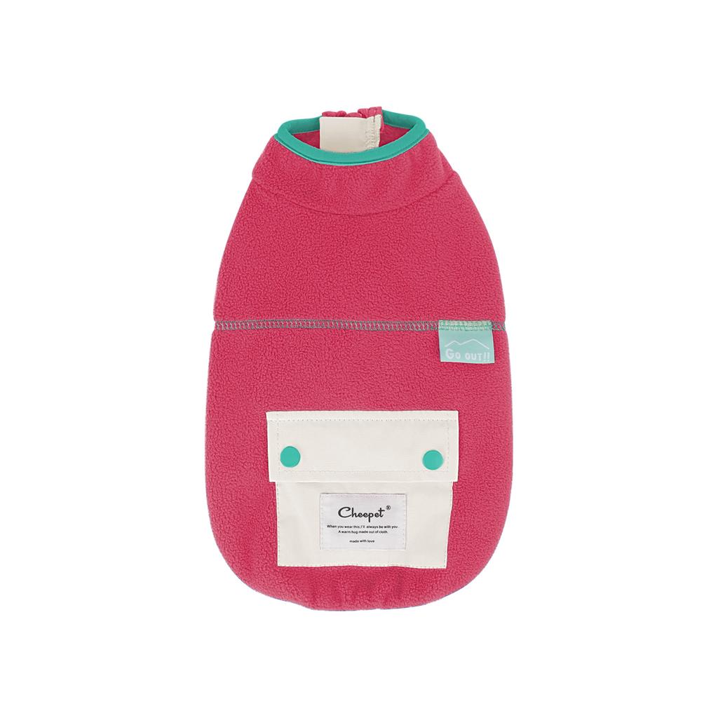 Собачий осенне-зимний теплый жилет конфетного цвета на двух лапах, флисовый карман, застежка-молния, одежда для маленьких и средних собак