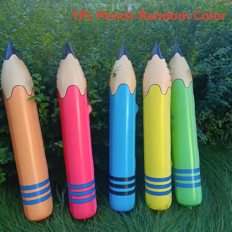 Giant Inflatable Pencil Toy Large Pvc Simulation Pencil Inflatable Stick Prop Blow Up Toy For Kids Party Game Photo Booth Decor