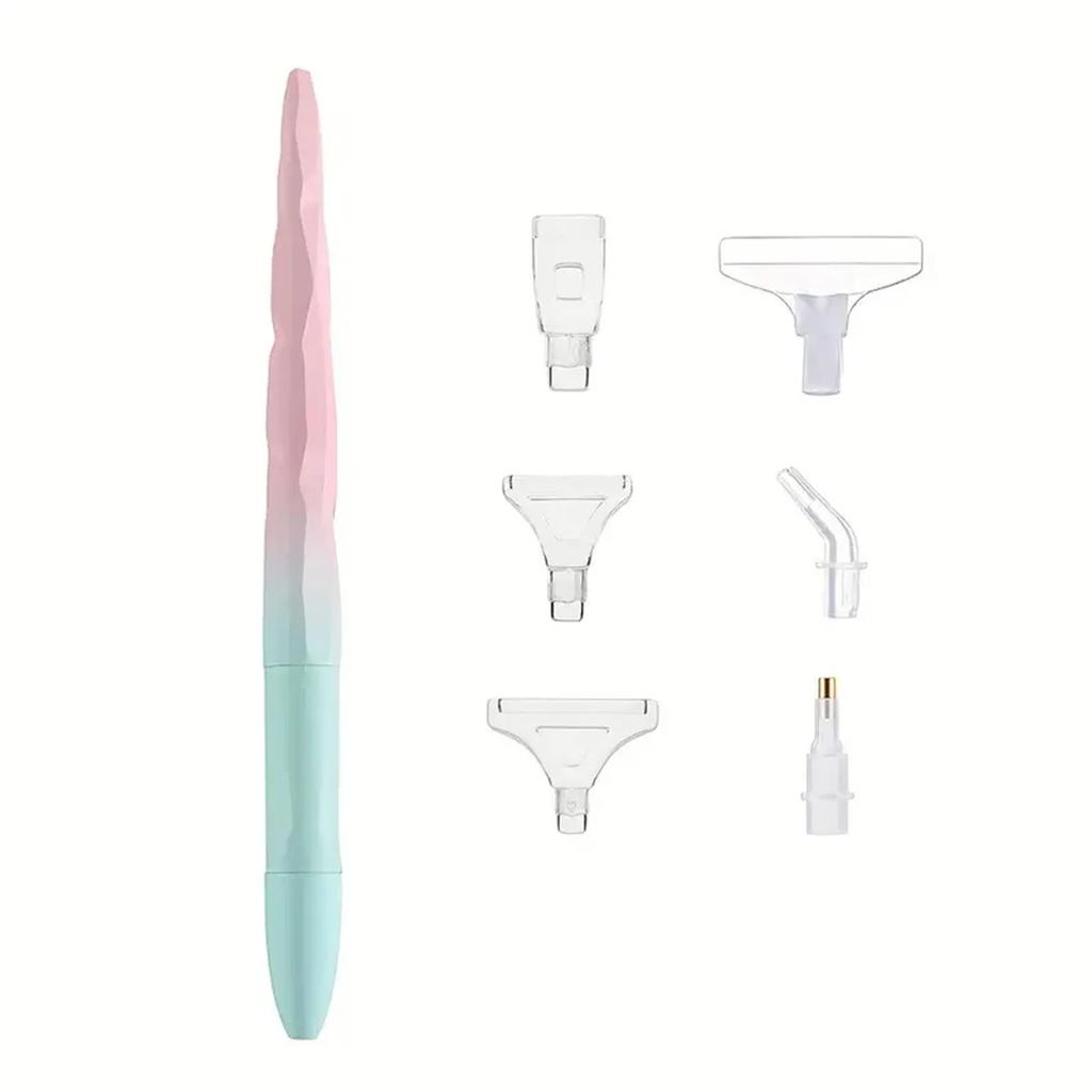 Ручка для алмазной живописи Gradient 5D Diamond Art Pen, ручка для алмазной живописи и аксессуары для круглых и квадратных драгоценных камней с шестью сверлами