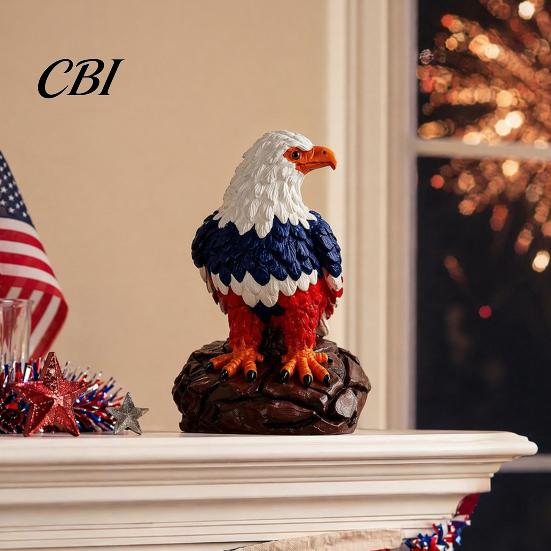 Patriotic Home Decoration USB Powered Red White Blue Eagle Lamp, 250th Anniversary Desktop LED Bedroom Decor Light, Decorative Independence