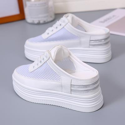 Модные резиновые тапочки со средним носком, женские роскошные туфли, шлепанцы на платформе, дизайнерские плоские туфли, лето 2024 года, искусственная кожа, перекрещивающаяся модная ткань