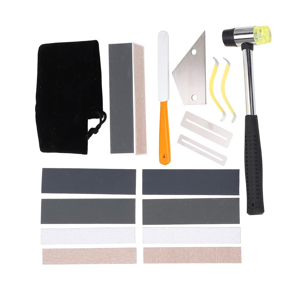 17Pcs Guitar Luthier Tool Set Kit Fret Installation Repair Tools Parts Accessories