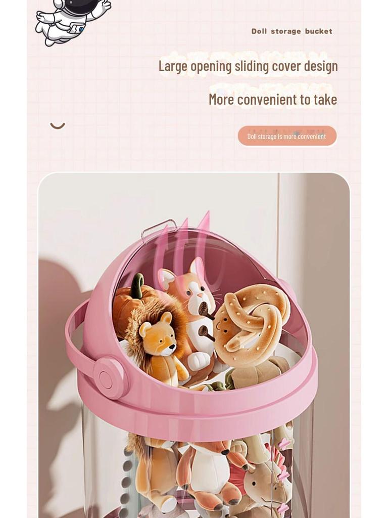 Upgraded Multi-Layer Plush Doll Storage Tube for Kids