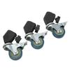 3pcs 22mm Swivel Caster Wheels Set for Photography Light Stand Studio Photo Video Shooting Locking Caster Set with Brake