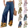 Women's Fashion Loose Casual Print High Waist Wide Leg Pants Casual Pants