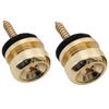 Musiclily Pro 14mm Strap Pins/Endpins, Steel, for Electric Guitars, Acoustic Guitars, Classical Guitars, and Ukuleles, Gold (Set of 2)
