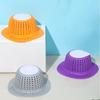 New Bathtub Drain Hair Catcher Collapsible Drain Protector for Pop-Up and Regular Drains of Shower Bathtub Tub Bathroom Sink