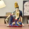 Chinese Water Moon Self-contained Goddess of Mercy Ornament Resin Buddha Statue Sculpture Zen Inspired Home Decor