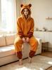 Unisex Onesie Capybara Kigurumi Adults Fleece Anime Pajamas Homewear Christmas Halloween Cosplay Costume Jumpsuit