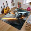 Angel vs Demon with Fiery Swords Patterned carpet, suitable as a non slip play mat for the living room and bedroom sofa