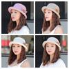 with Butterfly Knot Flower Straw Bucket Hats Dome Wedding Fascinator Hat Sunshade Cap  Traveling