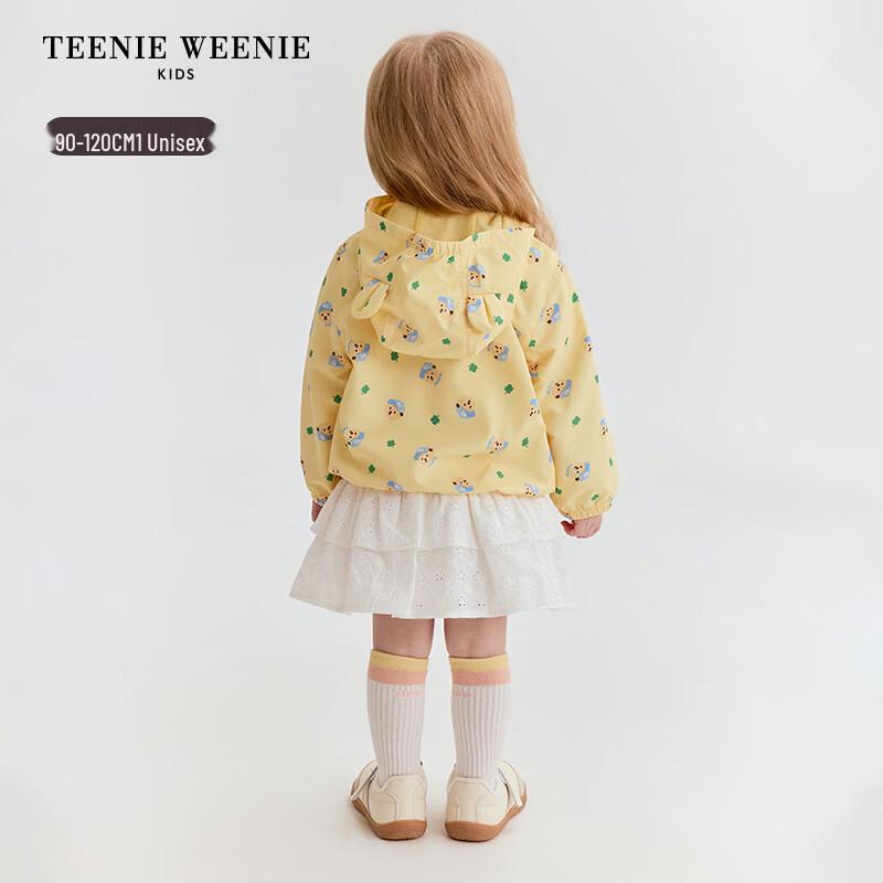 Teenie Weenie Детская куртка с капюшоном и принтом по всей поверхности с ушками мишки