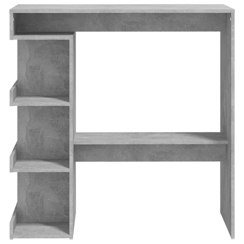 Bar Table with Shelf Concrete Grey 100 x 50 x 101.5 cm Particleboard