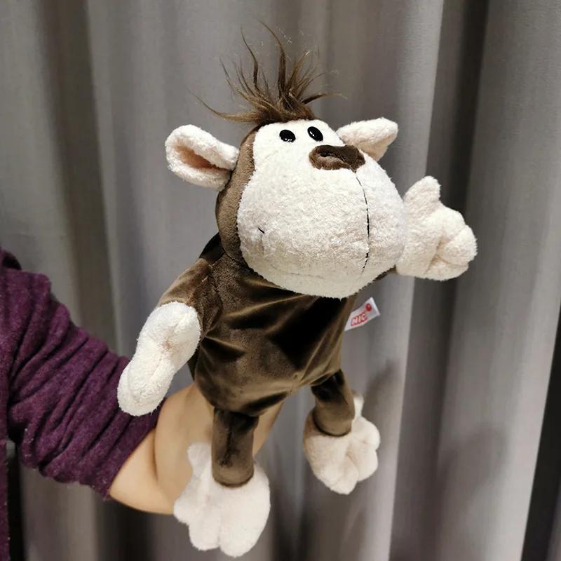 30cm Cute Legged Animal Hand Puppet Plush Toys Wolf Lion Panda Raccoon Hand Puppets Educational Story Doll Toy Christmas Gift