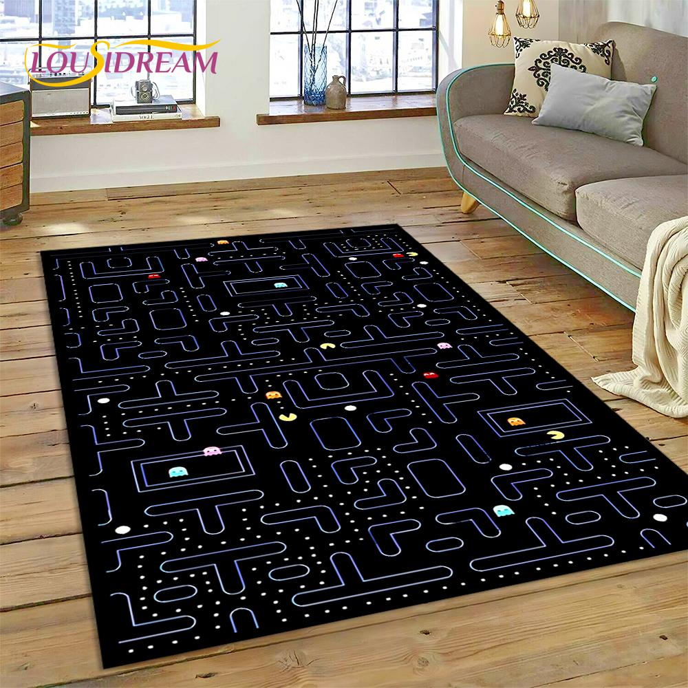 Retro Pacman-n Classics Game Rug Carpet for Living Room Bedroom Home Decor,Floor Mat Non-slip Decoration for Sofa Doormat Kids