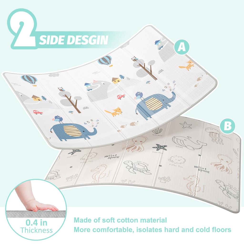 Складной детский игровой коврик XPE Foam, детский гимнастический и игровой коврик, нетоксичный материал, очень большой размер 200x150 см