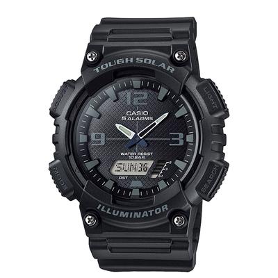 Мужские часы, Casio Collection AQ-S810W-1A2JH, черные, на солнечной батарее
