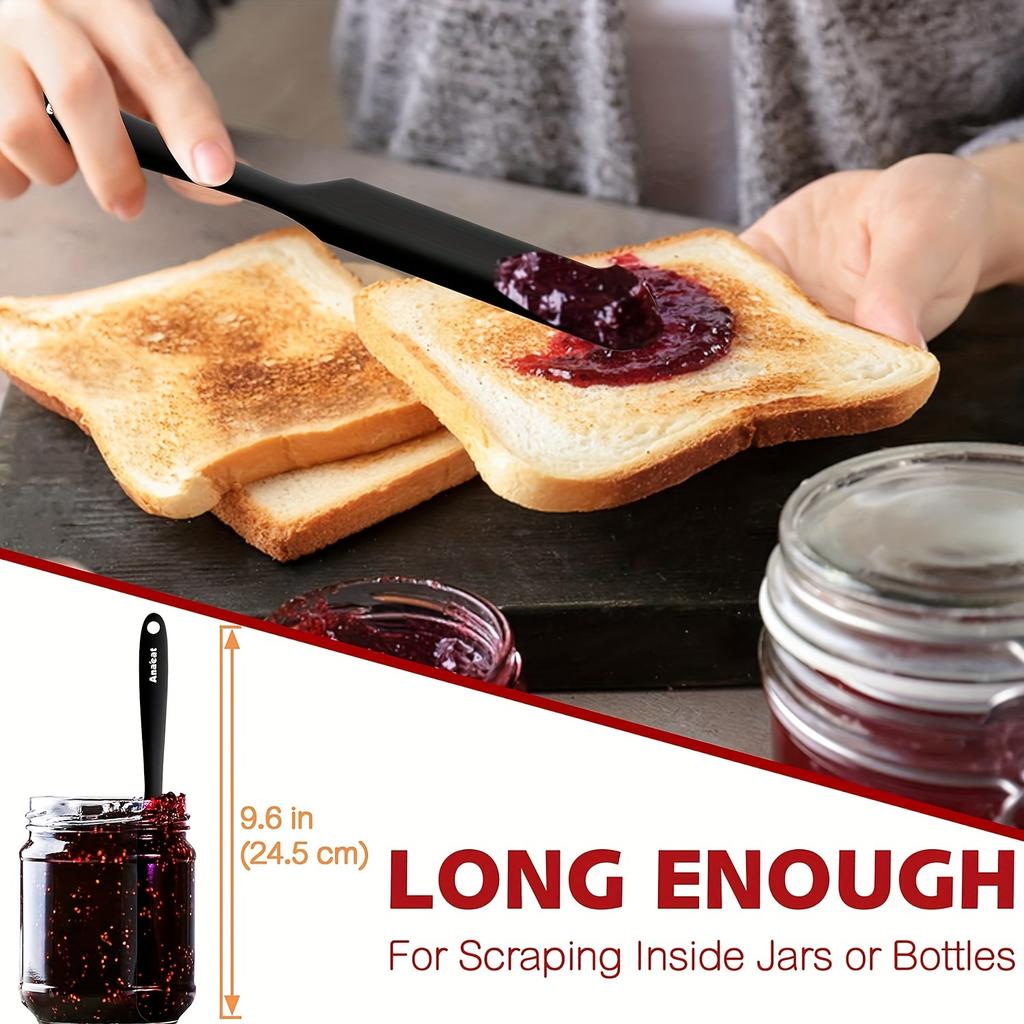 Набор силиконовых лопаток из 6 предметов, термостойкие инструменты для скребка для выпечки с кистью для масла, кухонный набор для выпечки, смешивания, приготовления