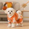 Зимняя одежда для собак против линьки, теплая флисовая куртка для собак, милый комбинезон для щенков, для улицы