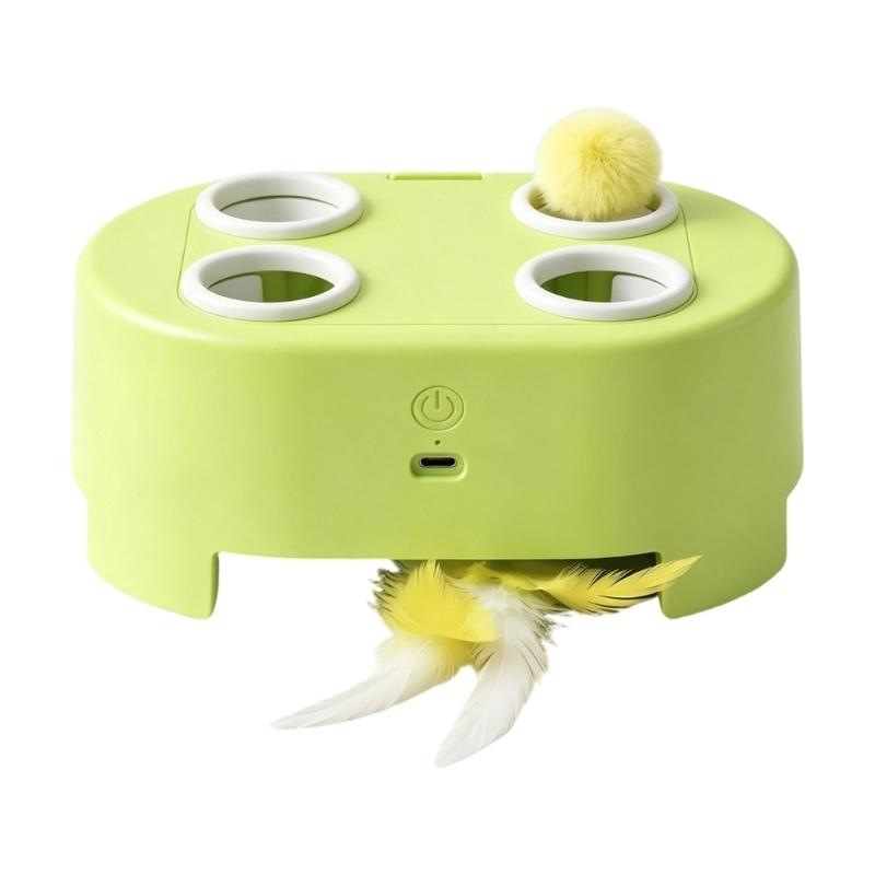 Rechargeable Activity Device with Moving Mouse Objects, Automatic Pause Cycles, Three Options, and Five Openings