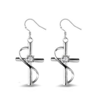 Роскошные серьги-кресты со стразами Модные Элегантные Креативные Серьги-подвески Для Женщин Стильные Ювелирные Изделия Подарок