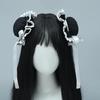 Women Buns Dancer Hair Clip Round Bun Hairstyle Laciness Ribbon Girl Headwear