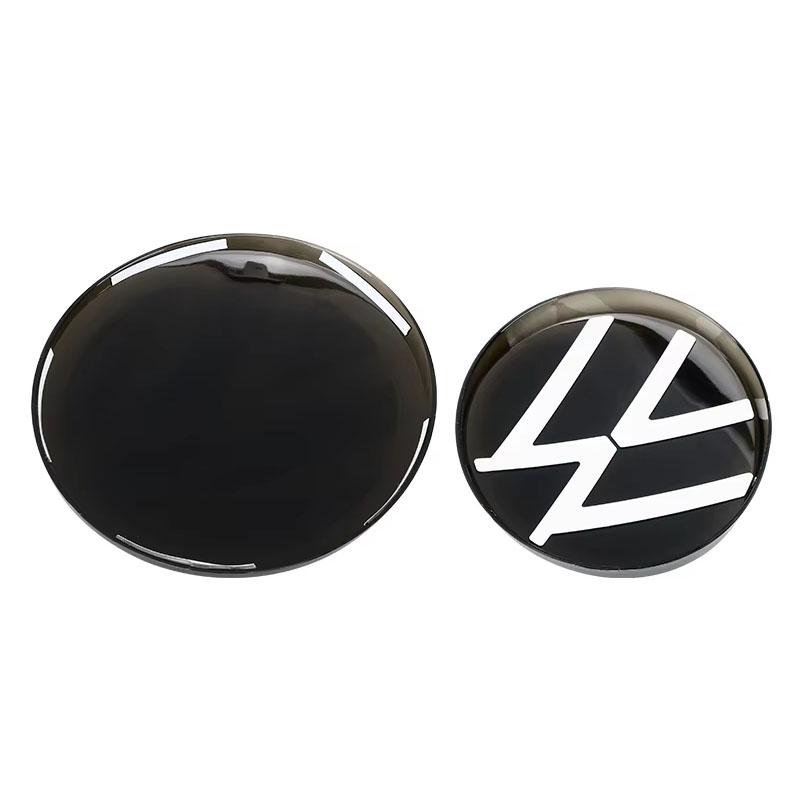 2026 Hot For VOLKSWAGEN VW 2Pcs Car Front Bonnet Grill Badge Cover Trunk Lid Emblem Sticker For VW Golf 6 7 8 Polo Passat B6 Var