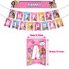 30pcs Pink Barbie Princess Party Decoration Includes Banner Cake Topper Balloons