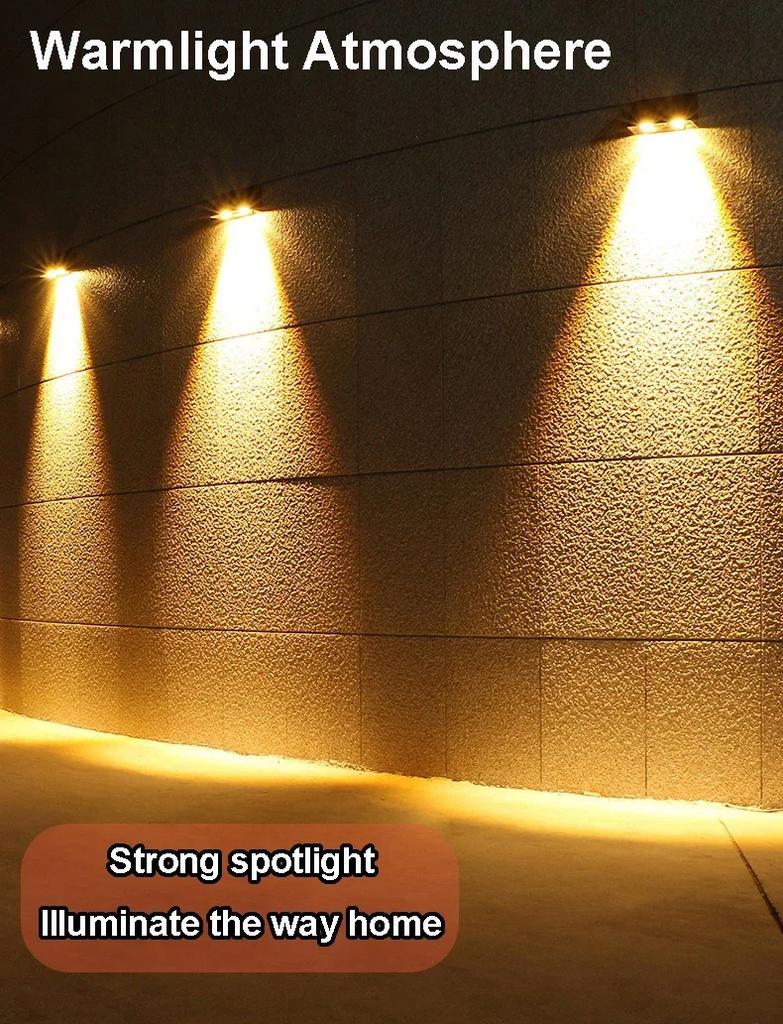 Солнечный настенный светильник уличный фонарь для крыльца освещение водонепроницаемая светодиодная лампа автоматическое освещение ночью для сада двора балкона