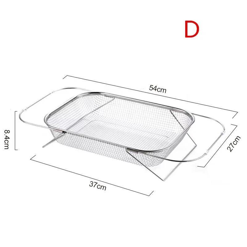 Выдвижная корзина для слива из нержавеющей стали, корзина для мытья овощей, корзина для фильтров для фруктов и овощей, сливные полки для кухонной раковины