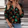 Women Casual Long Sleeve Basic Quarter Zipper Print Flowers Pullover Sweatshirts Casual Top Fall Clothes