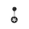 Hot Sale Polymer Clay Belly Button Ring with Diamond Ball