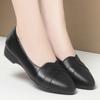 Женская обувь Весна и Осень Новые Туфли на танкетке Мягкая подошва Туфли для мамы Нескользящие Черные Рабочие туфли Модные Уличные Лоферы Женские