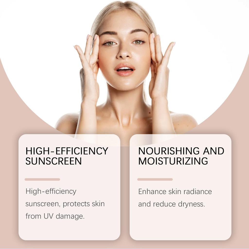 Sunscreen BB Cream Protect Sun Burn Calm Redness Balance Oil Shine Conceal Face Blemish Enhance Skin Barrier Portable Concealer