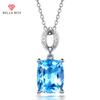 Роскошное ожерелье с подвеской в виде синего топаза для женщин, уникальное ожерелье для церемонии и помолвки, новые модные ювелирные изделия