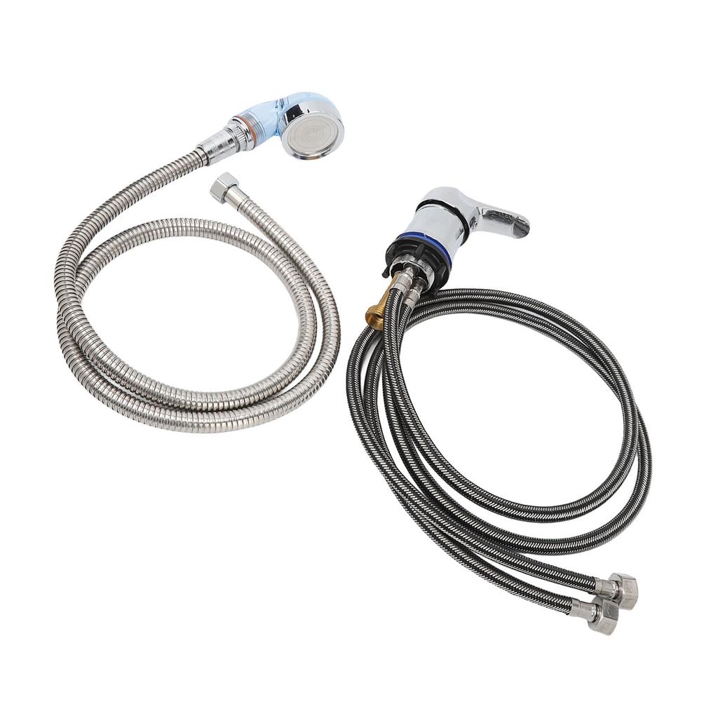 Shampoo Bed Bowl Sprayer Kit 39.4in Hand Twist Faucet 47.2in Hose Middle Sized Blue Sprayer Spa