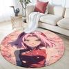 Sakura Pink Theme,Round Area Rug,Carpet Rug for Living Room Bedroom Sofa Playroom Decor,Non-slip Floor Mat