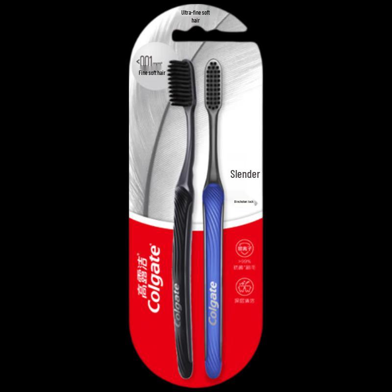Colgate Зубная щетка SlimSoft с угольным компонентом для ухода за деснами
