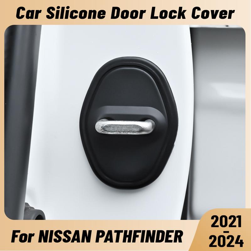 Для NISSAN PATHFINDER -2024 Автомобильная Дверная Амортизирующая Накладка Защитная Накладка на Замок Двери Силиконовые Накладки на Защелки Замков Дверей Автомобиля Аксессуары