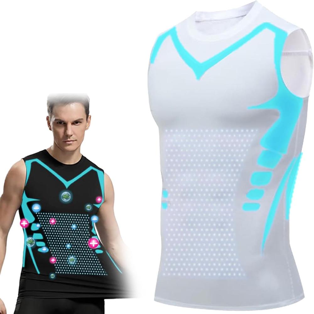 Новая версия жилета Energxcel Ionic Shaping Vest, удобная и дышащая ткань Ice-Silk для мужчин, помогающая создать идеальное тело