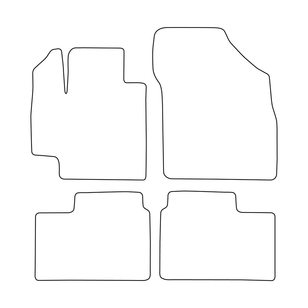 [Blm]Su016 Black - Set Of Velour Floor Mats Suitable For Suzuki Ignis Iii 2016- - Black Trim